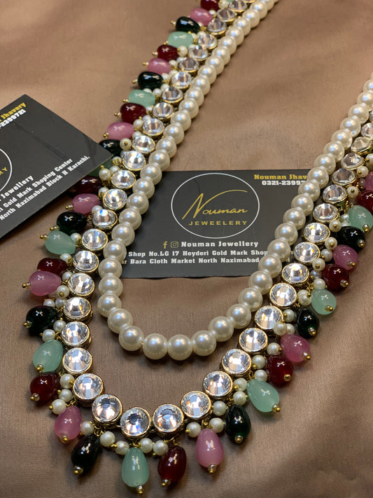 Kundan Multi-Beads Long Mala