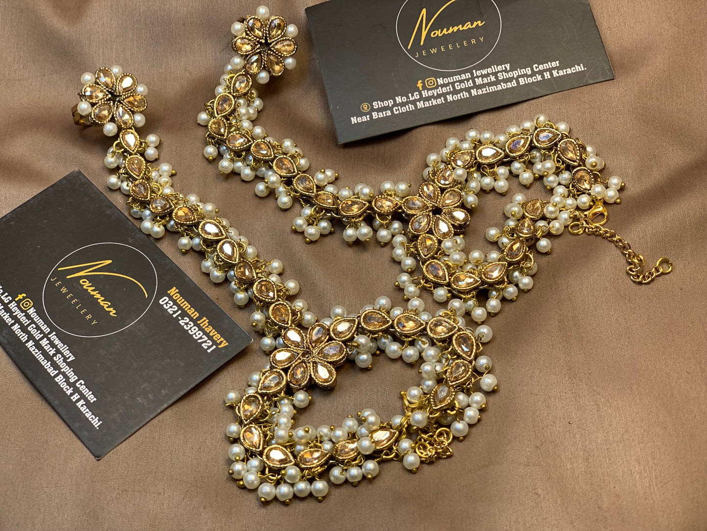 Royal Pearl Kundan Ring Bracelet – Hath Phool