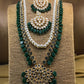 Kundan Emerald Green Long Mala Set – 22 Inches