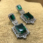 Emerald Green Royal Statement Earrings