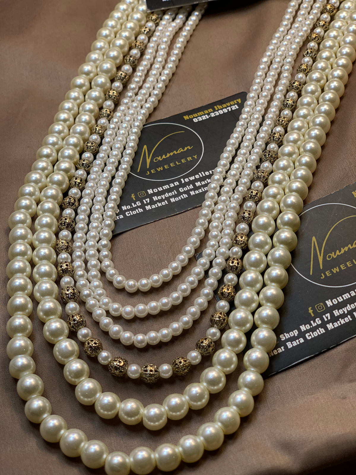 Exquisite Pearls Long Antique 6 Layers Mala