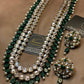 Emerald Green Kundan Mala Set