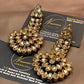 Gold Kundan Statement Earrings