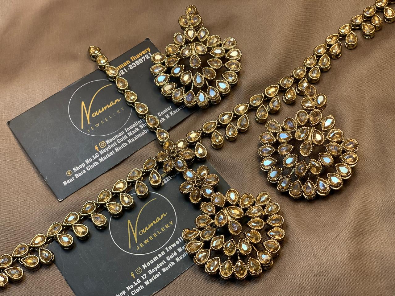 Kundan Matha Patti – Antique Gold & Champagne Gold