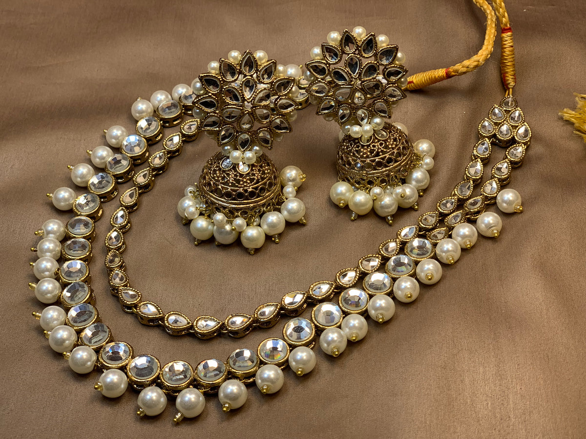 Royal Kundan & Pearl Jewellery Set.