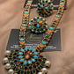 Multicolor Kundan Pearl Long Maala Set with Pendant.