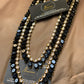 Royal Black Kundan Long Mala Jewellery Set