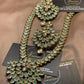 Mint Green Long Mala with Pendant Set