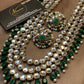 Kundan Emerald Bridal Mala Set