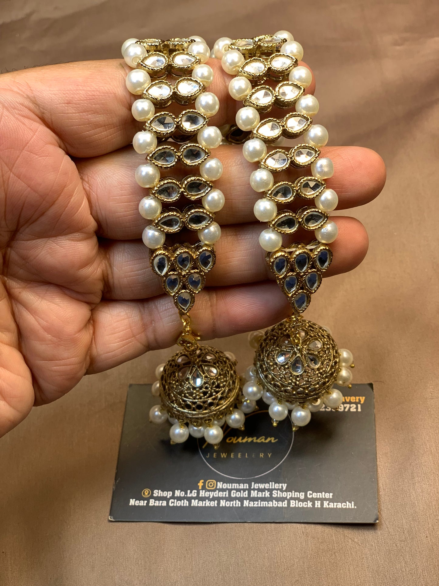 Royal Pearl Kundan Bracelet With Open Able