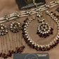 Royal Burgundy & Pearl Kundan Bridal Jewellery Set