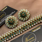 Emerald Green & Mint Kundan Pearl Choker Set