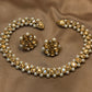 Champagne Gold Kundan Pearl Necklace Set