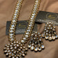 Exquisite Kundun Long Mala Pandant With Gorgeous Look Earring Set.