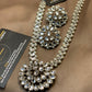 💫Kundan Silver Long Mala with Pendant Set💫