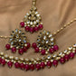 Royal Magenta Kundan Pearl Jewellery Set