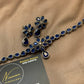 Royal Blue Floral Stone Jewellery Set