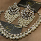 Silver Kundan Pearl Statement Jewellery Set
