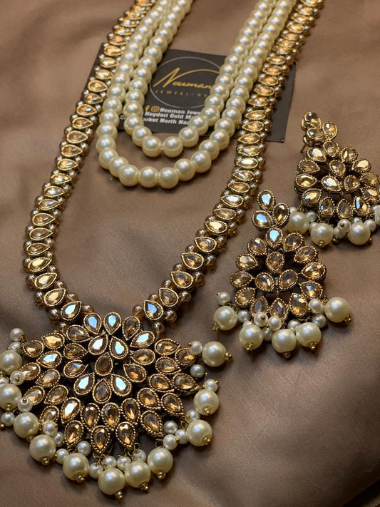 Pearl And Gold Maala Set