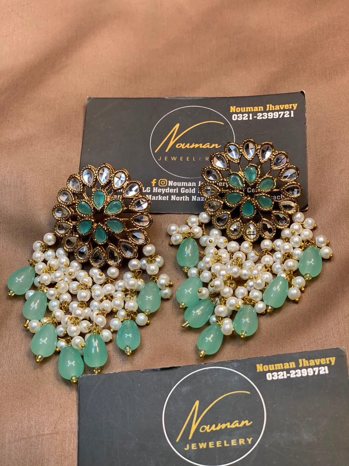 Handcrafted Kundan Pearl Tassel Earrings