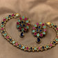 Multicolor Kundan Pearl Necklace Set
