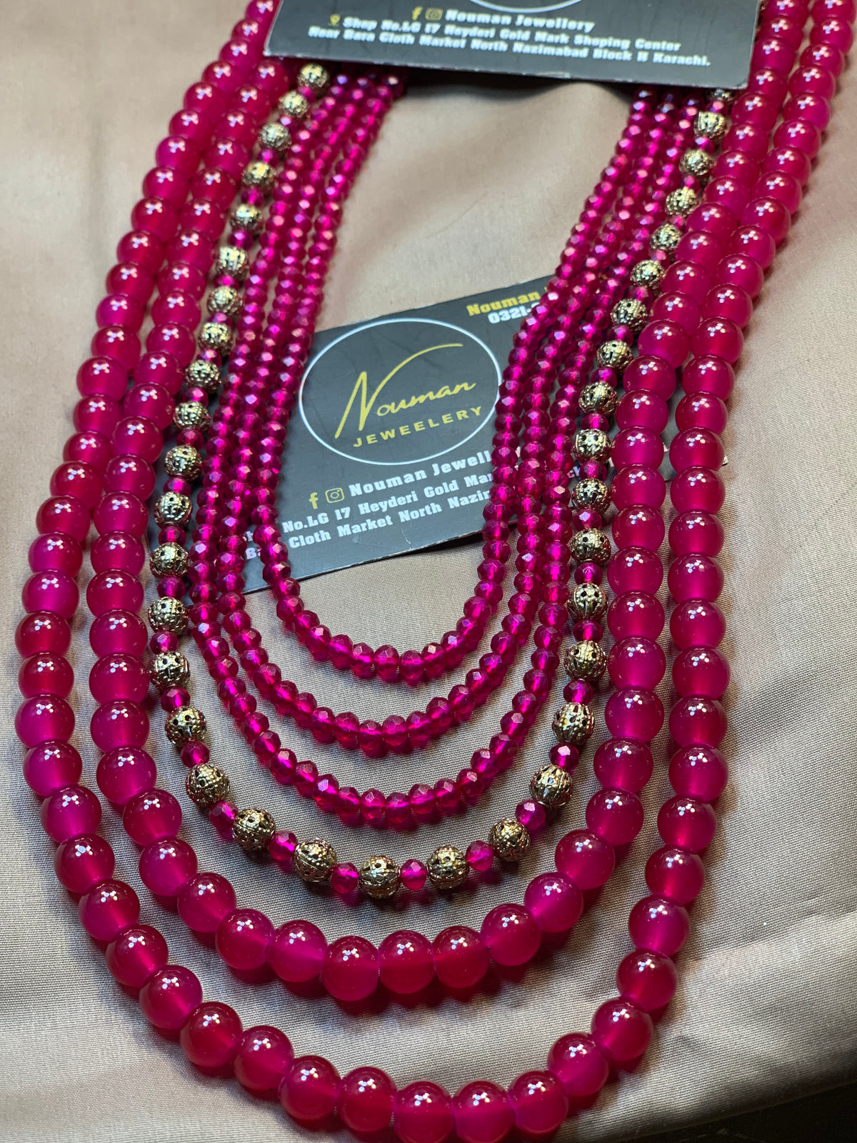 Exquisite 6 Layers Shoking Mala With Antique beats