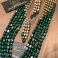 Exquisite Emerald Kundun Royal Mala Set