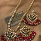 Kundun Multi Nouratan Mala Pandant Classy Jewellery Set