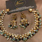 Gold Look Kundan Pearl Beaded Necklace Set