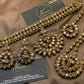 Kundan Champagne Gold Elegant Necklaces Earring Tikka jhumer Bridal Sets