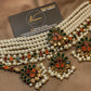 Kundan Champagne multi Gold Pearl Elegant Timeless Jewellery Necklace Choker Set