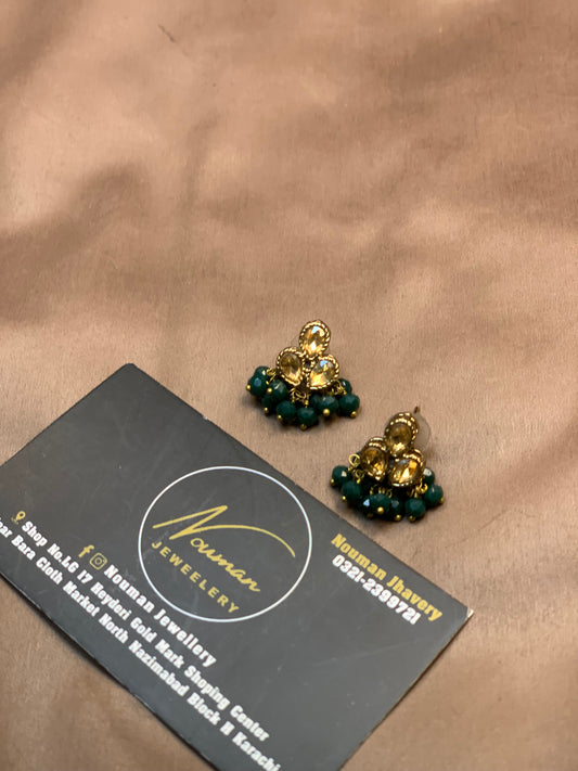 Kids Emerald Earrings Studs.