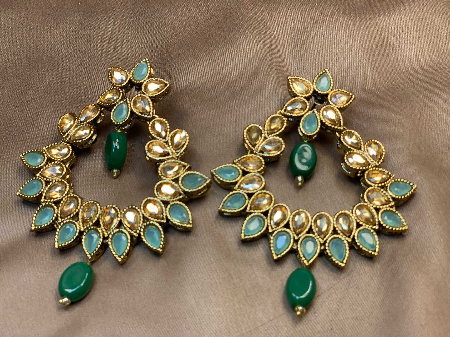 Soft Mint Green Royal Statement Jewellery