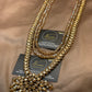 Exquisite Zircon Champagne Pearl Statement Jewellery Long Mala Pendant
