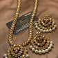 Kundun Champagne Pearl Classy Mala Pandant Jewellery Set