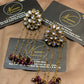 Royal Burgundy & Pearl Kundan Earrings