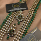 Royal Emerald Green Kundan Long Mala Set