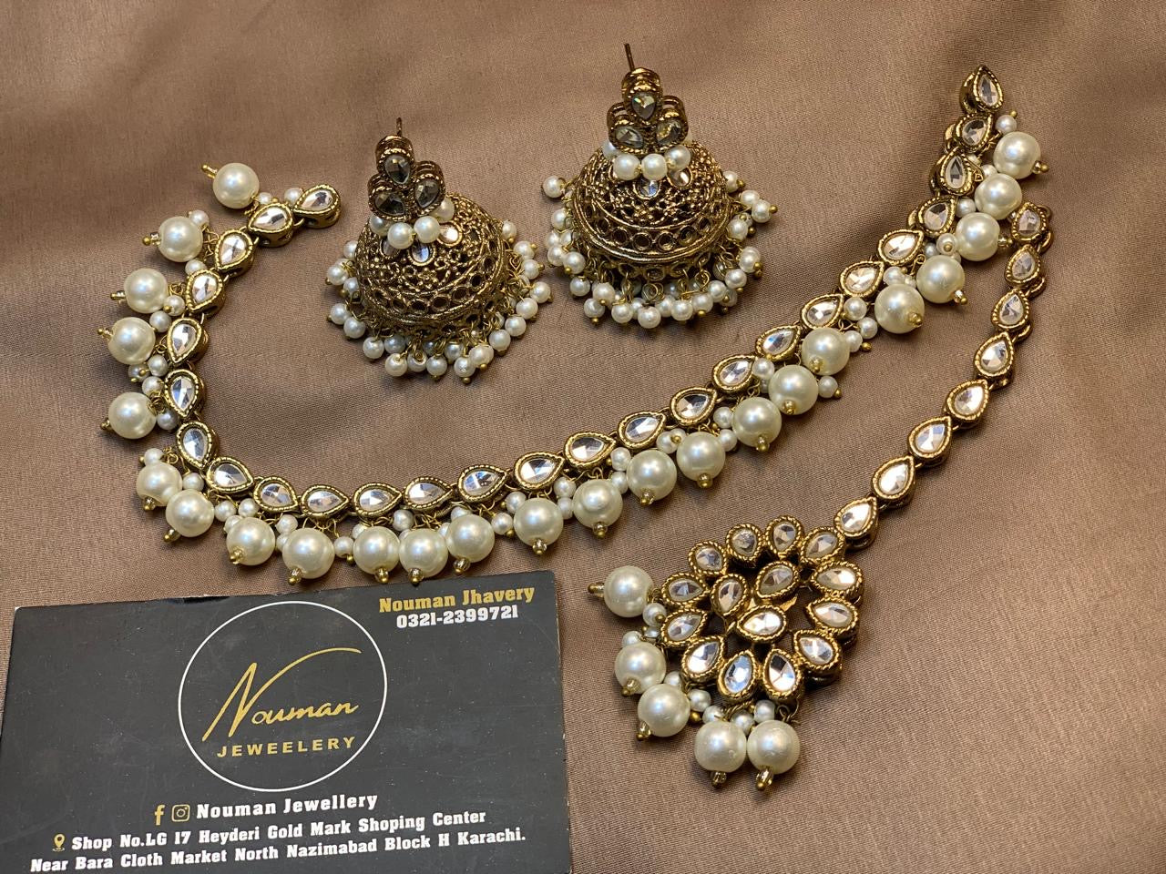 Royal Kundan Pearl Jewellery Set