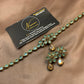 Aqua Green Floral Necklace & Earrings Set