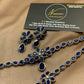 Royal Blue Floral Stone Jewellery Set