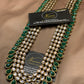 Royal Emerald Green Kundan Long Mala