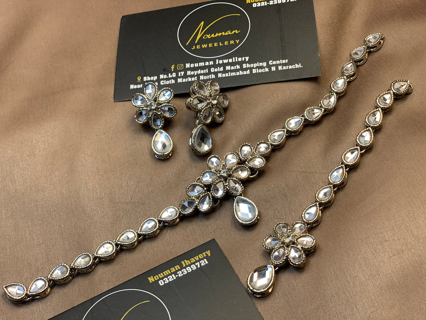 Royal Kundan Floral Stone Jewellery Set