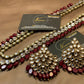 Kundan Ruby Maroon Long Mala Necklace Set