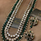Emerald Green Kundan Mala Set