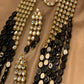 Exquisite Gorgeous Kundun Black Royal Look Mala Earrings Jewellery Sets.