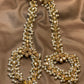 Royal Pearl Zircon Champagne Ring Bracelet – Hath Phool