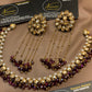 Royal Burgundy & Pearl Kundan Bridal Jewellery Set