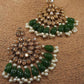 Gold Emerald Green Kundan Pearl Choker Set