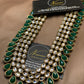 Royal Emerald Green Kundan Long Mala