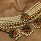 Kundan Champagne multi Gold Pearl Elegant Timeless Jewellery Necklace Choker Set